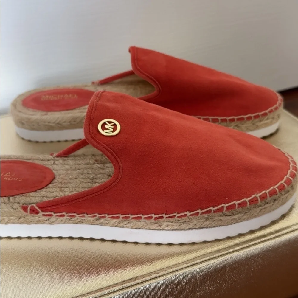 Michael Kors Red Suede Slip-On Shoes
